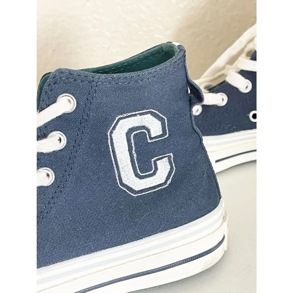 Converse Women's Chuck 70 High top 'Letterman - Obsidian' sneakers in Navy - Picture 12 of 16